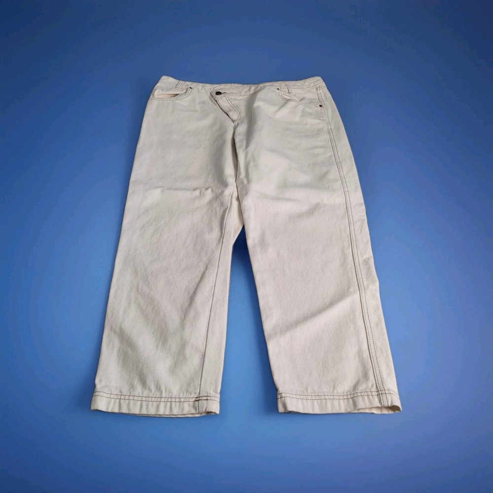 Future Collective Jeans Kahlana Barfield Brown Womens 16 Overlap Waist‎ Cropped